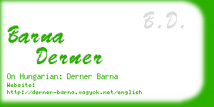 barna derner business card